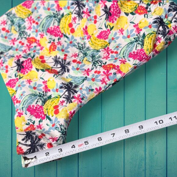 LOFT Tropical Fruit Palm Print Linen Blend Shorts - Size XXL - Picture 7 of 10